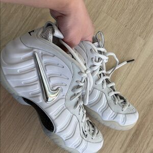 Nike Men's Air Foamposite Pro All Star with a custom Swoosh swap.